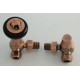 Wyvern Eton Antique Copper Traditional Corner Manual Radiator Valve & Lockshield