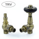 Wyvern Amberley Antique Brass Angled Thermostatic Radiator Valves