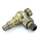 Wyvern Amberley Antique Brass Angled Thermostatic Radiator Valves