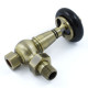 Wyvern Amberley Antique Brass Angled Thermostatic Radiator Valves