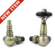 Wyvern Amberley Antique Brass Corner Thermostatic Radiator Valves