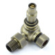 Wyvern Amberley Antique Brass Corner Thermostatic Radiator Valves