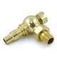 Wyvern Amberley Polished Brass Angled Thermostatic Radiator Valves