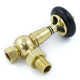 Wyvern Amberley Polished Brass Angled Thermostatic Radiator Valves