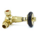 Wyvern Amberley Polished Brass Corner Thermostatic Radiator Valves