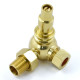 Wyvern Amberley Polished Brass Corner Thermostatic Radiator Valves