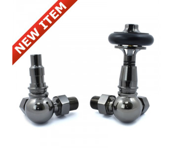 Wyvern Amberley Black Nickel Corner Thermostatic Radiator Valves