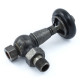 Wyvern Amberley Pewter Angled Thermostatic Radiator Valves