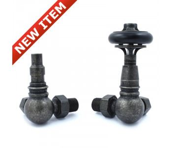 Wyvern Amberley Pewter Corner Thermostatic Radiator Valves