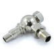 Wyvern Amberley Nickel Angled Thermostatic Radiator Valves