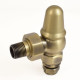 Wyvern Admiral Antique Brass Angled Thermostatic Radiator Valves