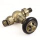 Wyvern Commodore Antique Brass Straight Thermostatic Radiator Valves