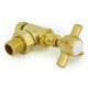 Wyvern Westminster Unlacquered Brass Angled Crosshead Radiator Valves