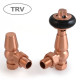 Wyvern Faringdon Brushed Copper Angled Thermostatic Radiator Valves