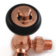 Wyvern Faringdon Polished Copper Corner Thermostatic Radiator Valves