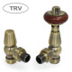 Wyvern Faringdon Antique Brass Angled Thermostatic Radiator Valves