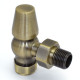 Wyvern Faringdon Antique Brass Angled Thermostatic Radiator Valves