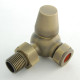 Wyvern Faringdon Old English Brass Corner Thermostatic Radiator Valves