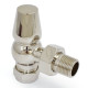 Wyvern Faringdon Nickel Angled Thermostatic Radiator Valves