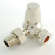 Wyvern Faringdon Nickel Corner Thermostatic Radiator Valves