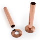 Wyvern Polished Copper 130mm Pipe Cover & Floorplate Set