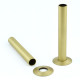 Wyvern Brushed Brass 130mm Pipe Cover & Floorplate Set