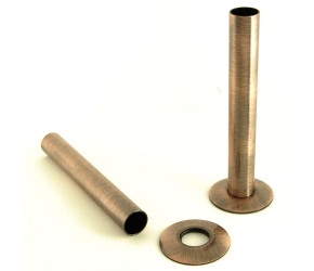 Wyvern Antique Copper 130mm Pipe Cover & Floorplate Set