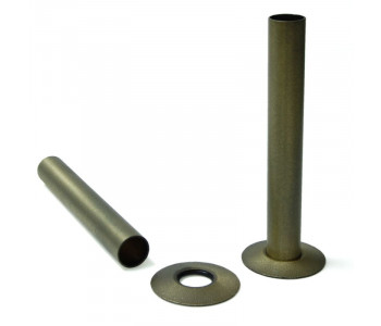 Wyvern Old English Brass 130mm Pipe Cover & Floorplate Set