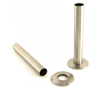 Wyvern Satin Nickel Nickel 130mm Pipe Cover & Floorplate Set