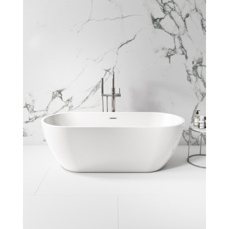 Iona Como Gloss White 1650mm x 700mm Free Standing Bath