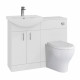 Iona Verona Gloss White Basin and WC Combination Unit 1050mm