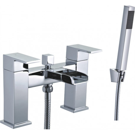 Tailored Cardiff Chrome Square Waterfall Bath Shower Mixer Tap