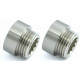 Nickel 2 x 10mm Rigid Radiator Valve Extensions