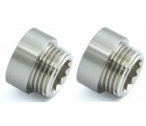 Nickel 2 x 10mm Rigid Radiator Valve Extensions