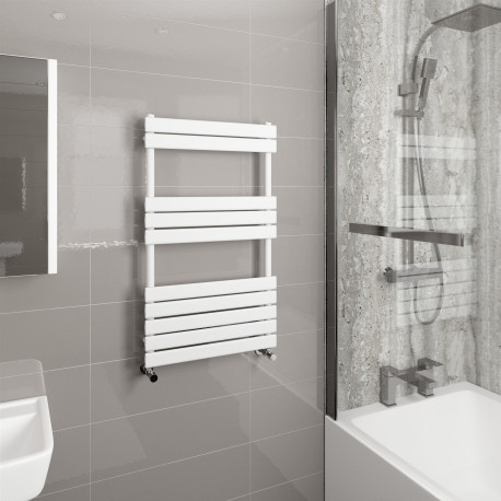 Wyvern White Flat Panel Heated Towel Rail 912mm x 500mm