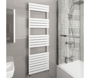Wyvern White Flat Panel Heated Towel Rail 1748mm x 500mm