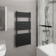 Wyvern Matt Black Flat Panel Heated Towel Rail 1292mm x 500mm