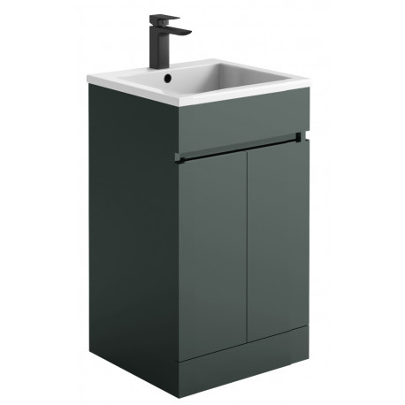 Iona Sky Anthracite Floor Standing Bathroom Vanity Unit & Basin 500mm