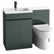 Iona Sky Anthracite Left Hand 1100mm Bathroom Vanity and WC Combination Unit