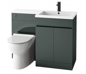 Iona Sky Anthracite Right Hand 1100mm Bathroom Vanity and WC Combination Unit