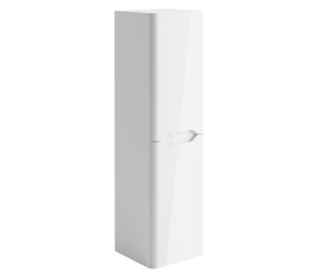 Iona Curve Gloss White 1400mm Tall Bathroom Storage Unit