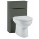 Iona Curve Anthracite Back To Wall Toilet WC Unit 500mm