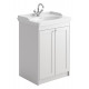 Iona Traditional Chalk White 650mm Bathroom Vanity Unit and Basin