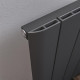 Eastbrook Peretti Matt Anthracite Vertical Aluminium Radiator 1800mm x 565mm