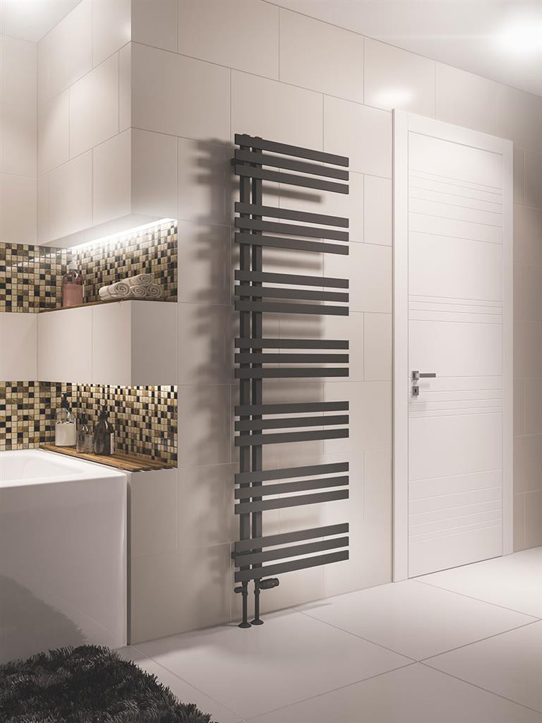 Eastbrook Hurley Matt Anthracite Designer Heated Towel Rail 1800mm x 600mm