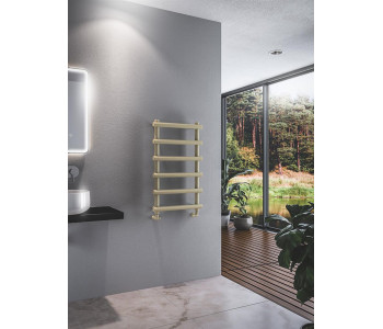 Eastbrook Marlow Matt Cappuccino Designer Heated Towel Rail 850mm x 500mm