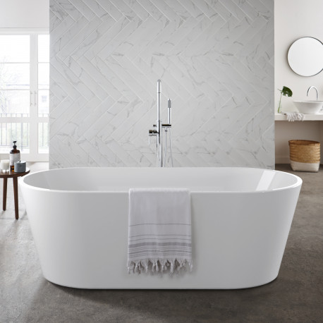 Kartell Coast Gloss White Freestanding Bath 1700mm x 800mm