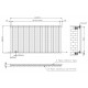 Kartell Aspen White Horizontal Single Panel Designer Radiator 600mm x 1140mm
