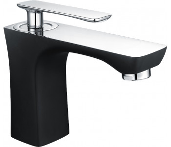 Eastbrook Helston Matt Smooth Black Mono Basin Mixer Tap with Waste