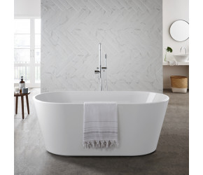 Kartell Coast Gloss White Freestanding Bath 1500mm x 750mm